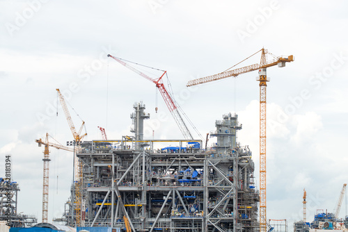 construction site oil rig building