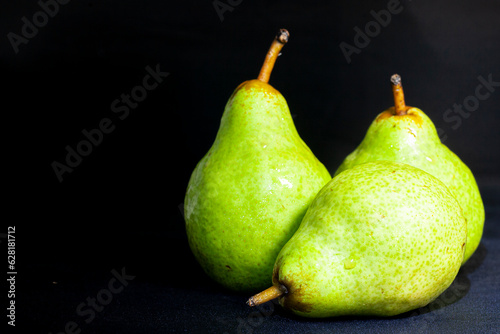 Fresh pears still life isolated. photo