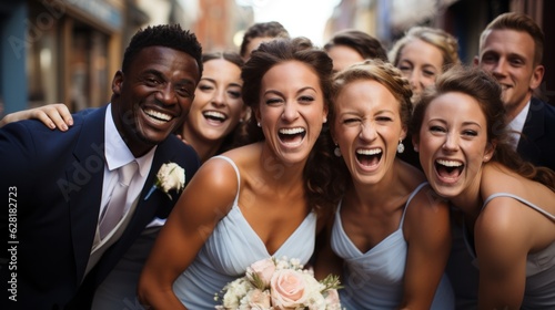Bridal Party Bliss: Celebrating Love and Togetherness on the Special Day, generative ai