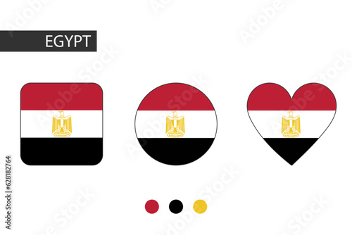 Egypt 3 shapes (square, circle, heart) with city flag. Isolated on white background. Free Download Egypt 3 shapes (square, circle, heart) with city flag. Isolated on white background. - GFXLoad