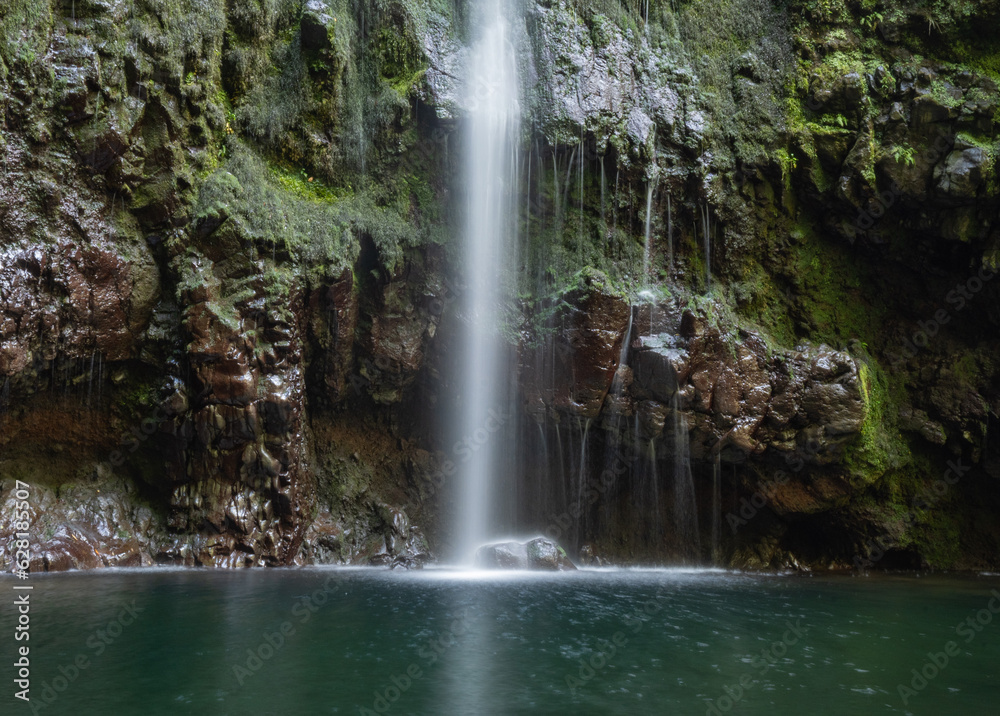 Fototapeta premium Waterfalls in the deep rain forests of Madeira