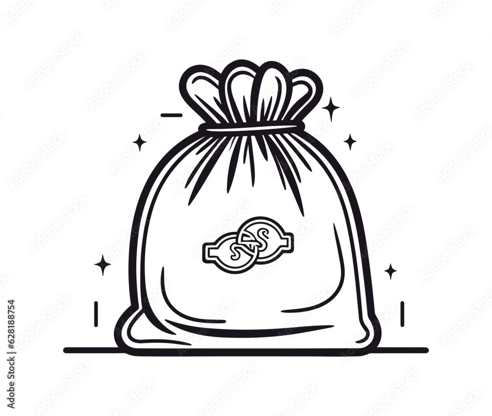 Bag of money vector illustration
Bag of money vector illustration