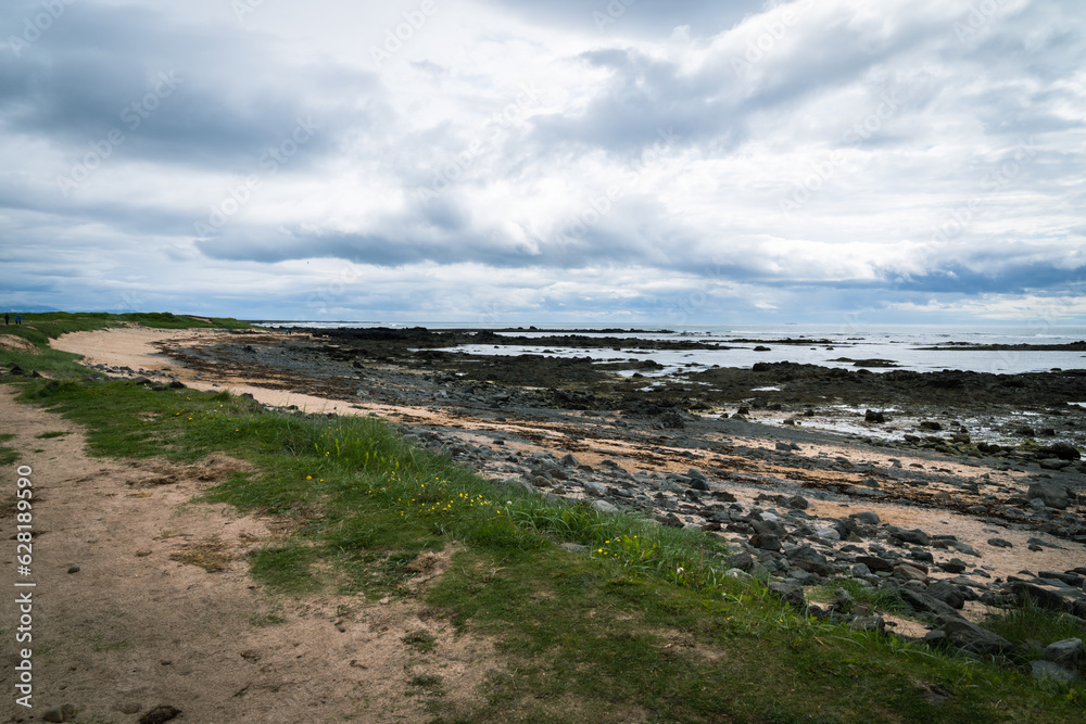 Rocky shores at Ytri Tunga Beach in Iceland Rocky shores at Ytri Tunga Beach in Iceland