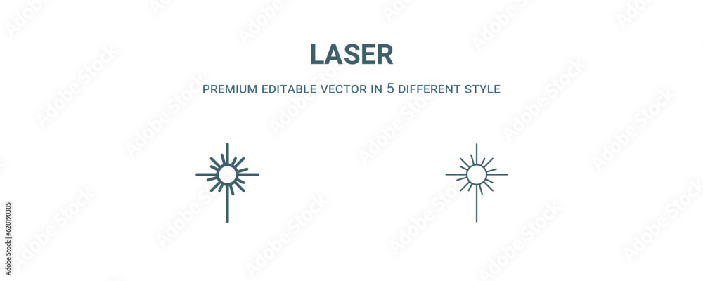 laser icon. Filled and line laser icon from traffic signs collection. Outline vector isolated on white background. Editable laser symbol