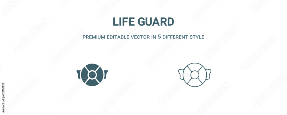 life guard icon. Filled line life guard icon from summer collection. Outline vector isolated on white background. Editable life guard symbol life guard icon. Filled line life guard icon from summer collection. Outline vector isolated on white background. Editable life guard symbol