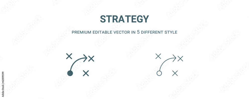strategy icon. Filled and line strategy icon from strategy collection. Outline vector isolated on white background. Editable strategy symbol strategy icon. Filled and line strategy icon from strategy collection. Outline vector isolated on white background. Editable strategy symbol