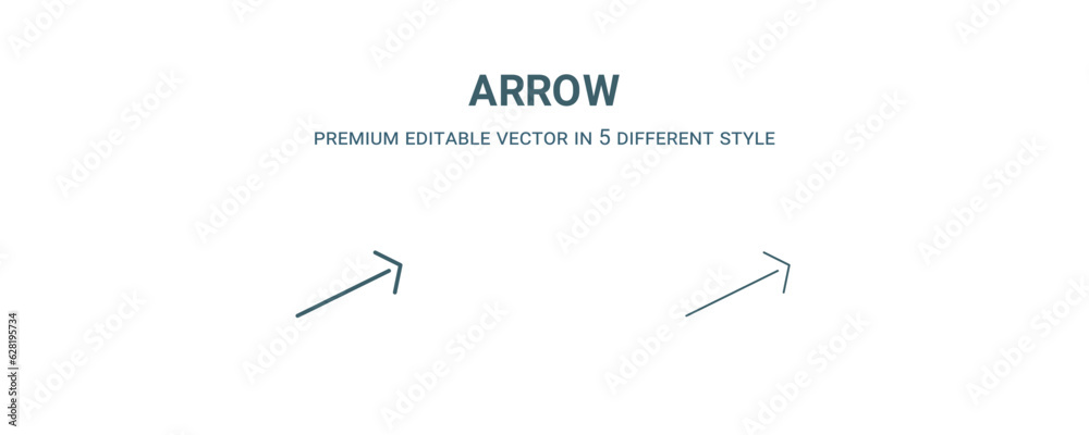 arrow icon. Filled and line arrow icon from history collection. Outline vector isolated on white background. Editable arrow symbol