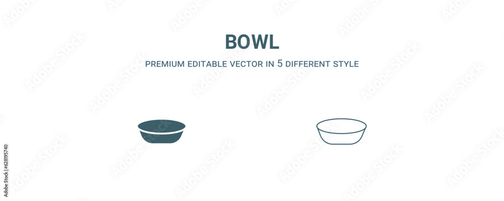 bowl icon. Filled and line bowl icon from history collection. Outline vector isolated on white background. Editable bowl symbol