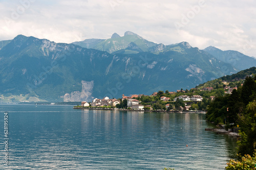 Saint-Gingolph, Haute-Savoie, on on Lake Geneva on the border between France and Switzerland