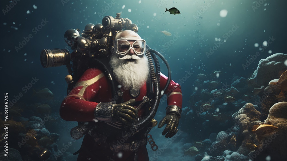 Santa's Underwater Adventure: Scuba Diving and Unveiling the Enchanted Marine Wonders Santa's Underwater Adventure: Scuba Diving and Unveiling the Enchanted Marine Wonders