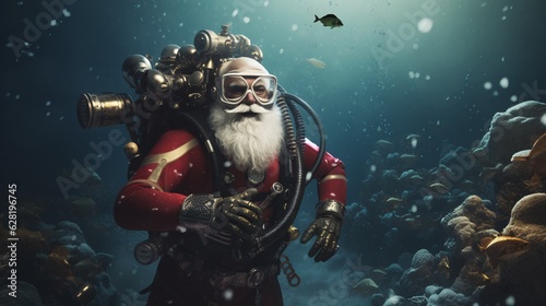 Santa's Underwater Adventure: Scuba Diving and Unveiling the Enchanted Marine Wonders