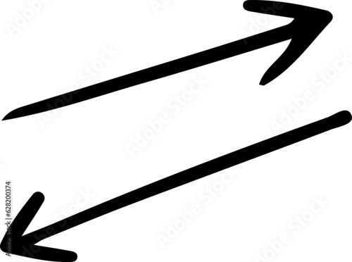  Hand drawn Illustration of arrow icon direction 