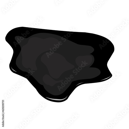 Black oil puddle industrial spill