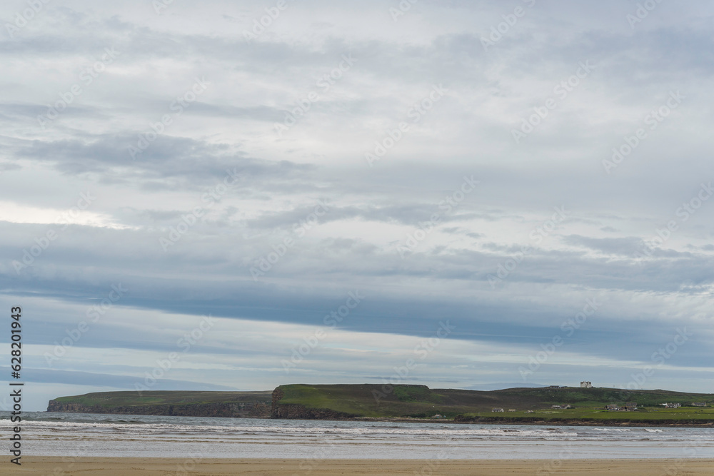 Scottish landscapes around Caithness beach, Northen Scotland landscapes, during a springtime day