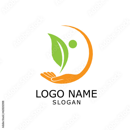 Wellness vector logo design template