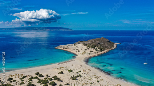 Doppelsichelstrand auf Elafonisos, Simos Beach