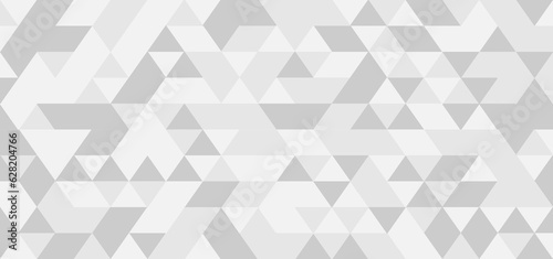Abstract gray seamless geometric pattern polygon mosaic vector background illustration, 