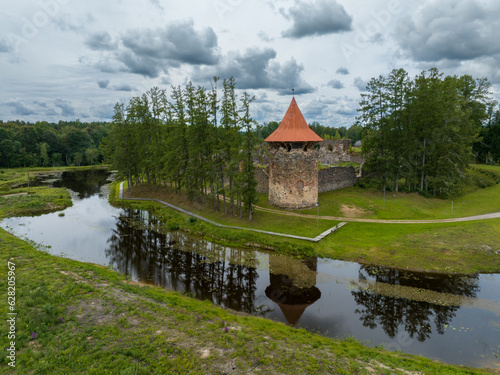 Ergeme castle ruins, Latvia photo