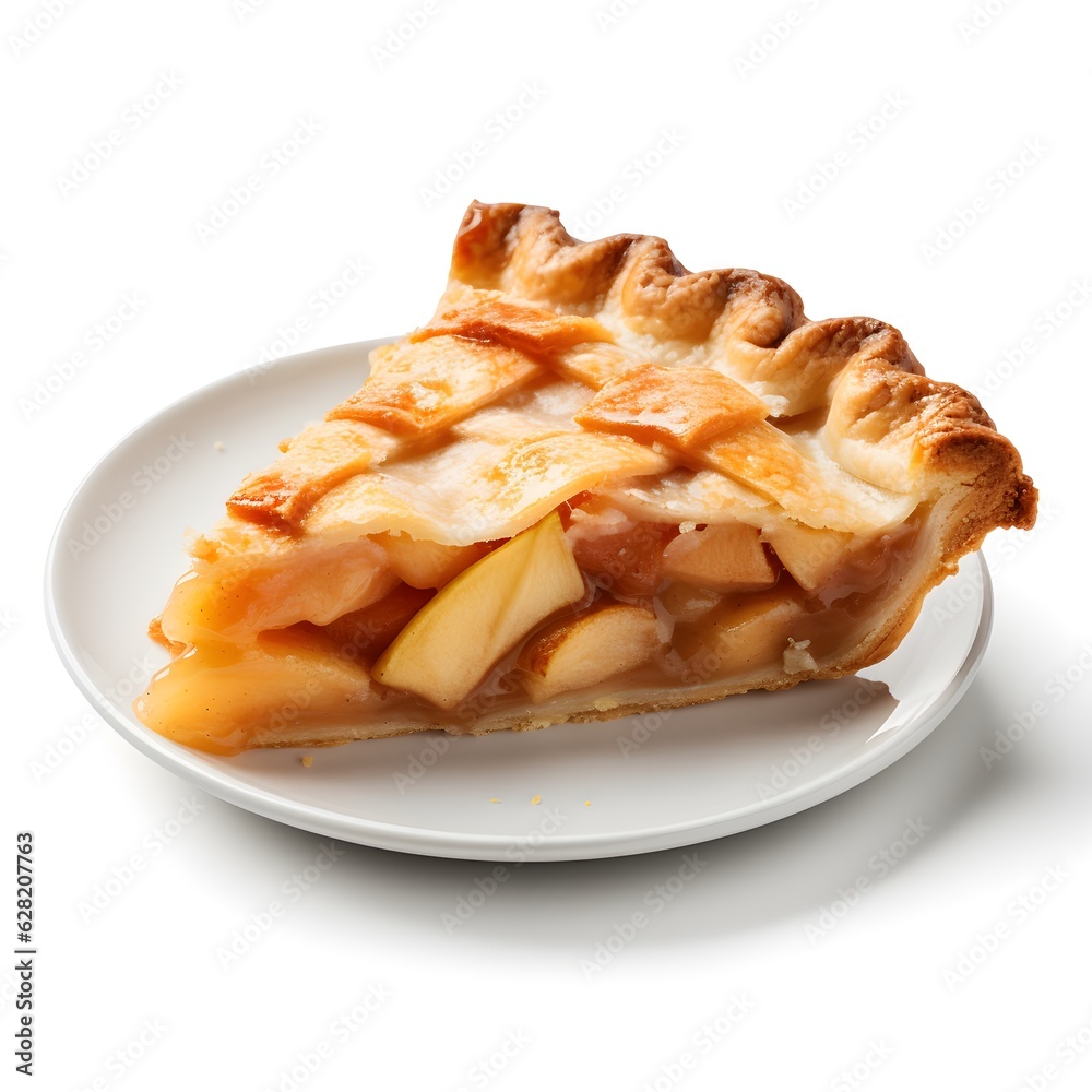 summer applie pie isolated on a white background with copy space summer applie pie isolated on a white background with copy space