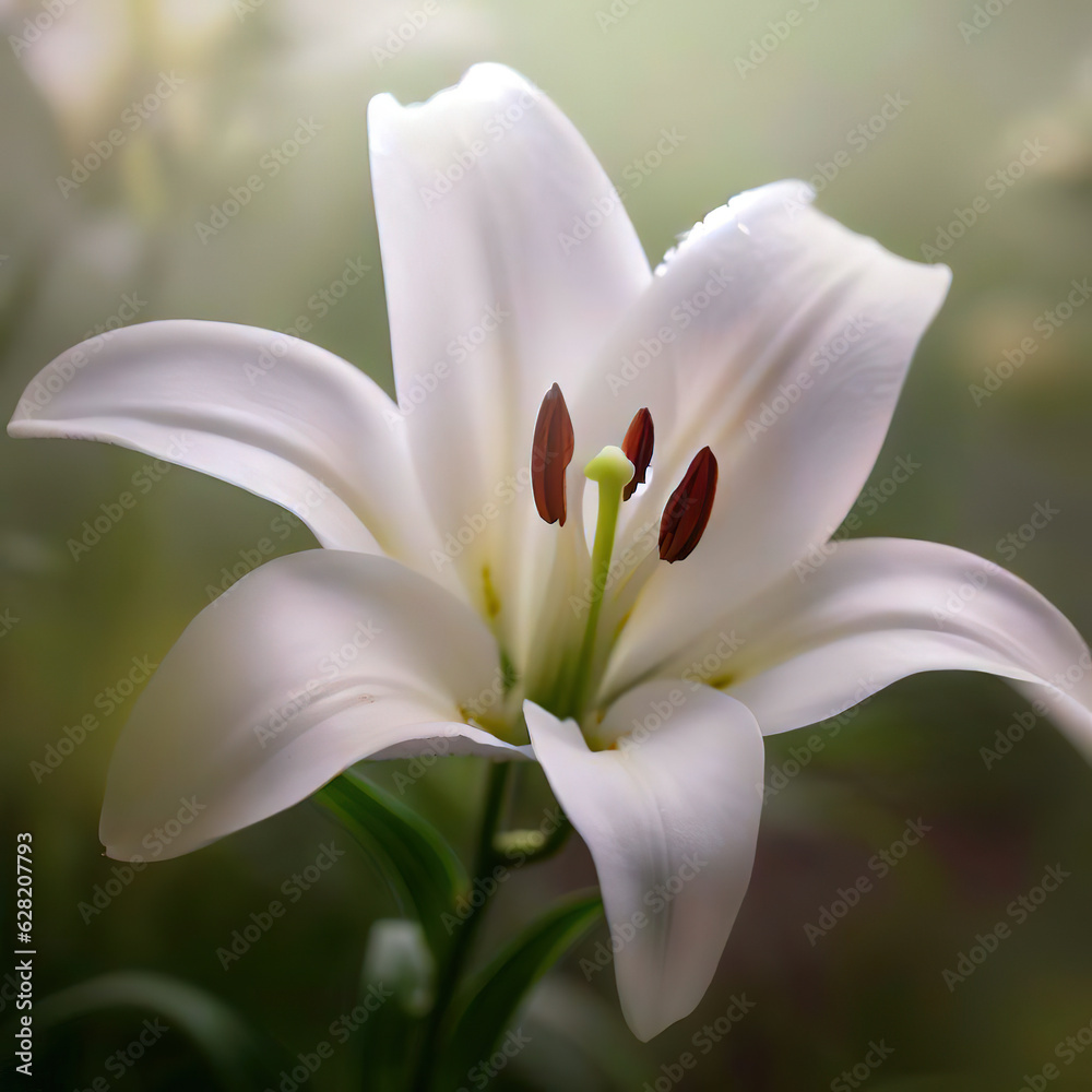 Fototapeta premium The Madonna Lily embodies purity and beauty throughout the ages