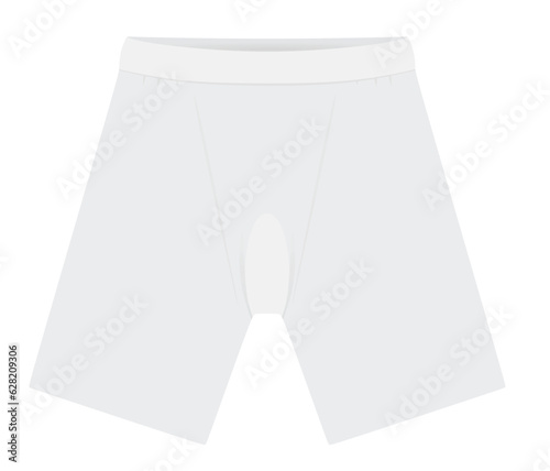 White male thermal shorts. vector