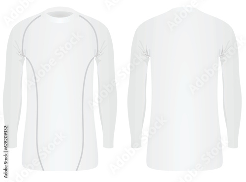 White male baselayer. vector illustration