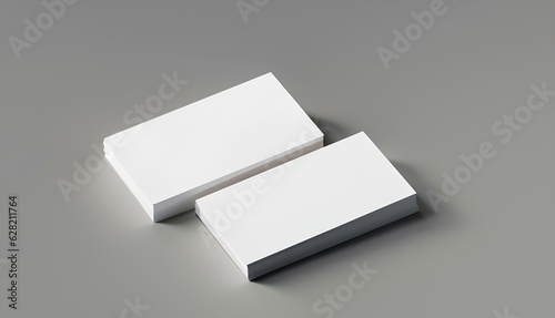 Business Cards Stack Mockup for Branding and Logo with Soft Light and Sun Ray