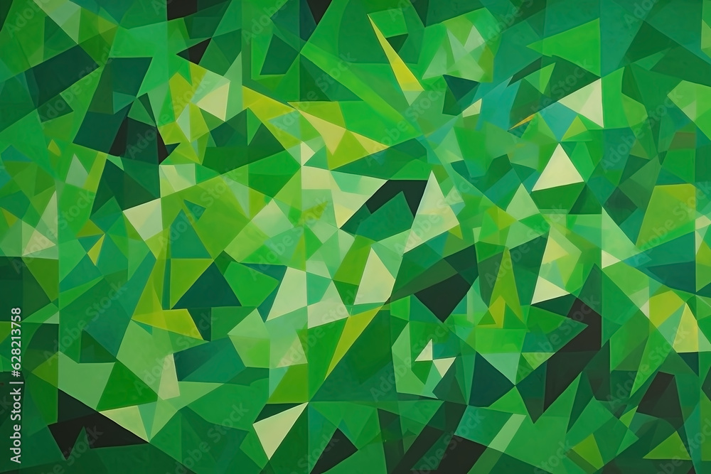 Abstract green creative paint background. Ai generated