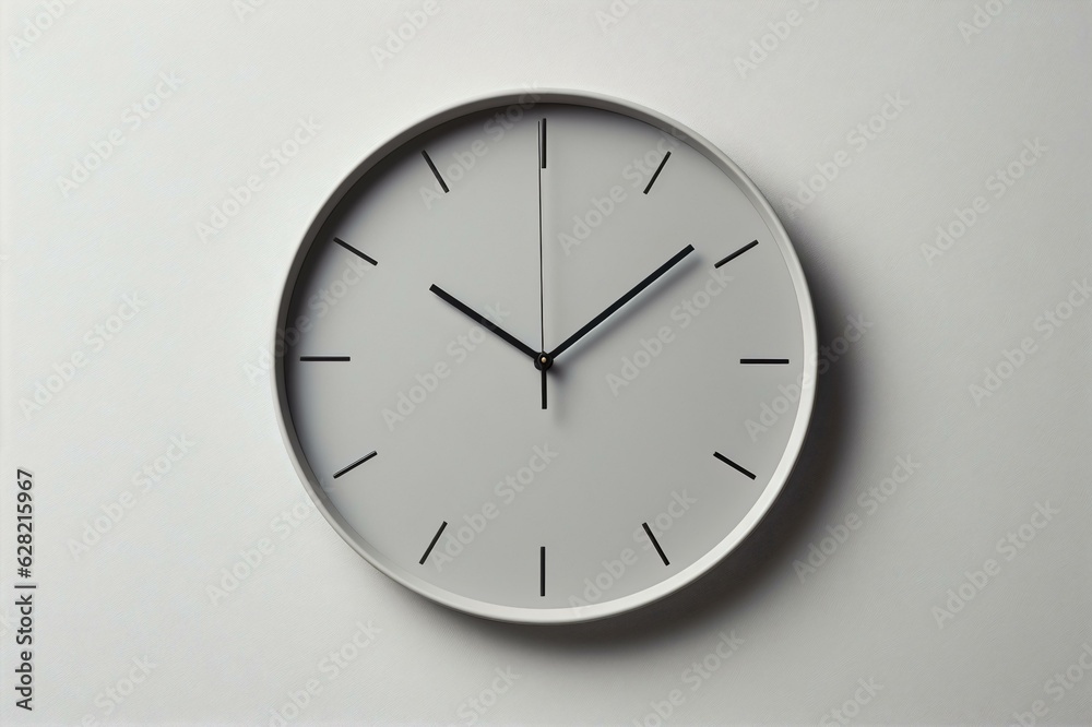 Numberless Modern Wall Clock, Generative AI Numberless Modern Wall Clock, Generative AI