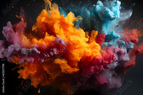 Explosion of ink effect. AI Generated © Photo Designer 4k