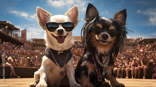 Generative Ai. Dogs in punk rock style © TrySmartArt