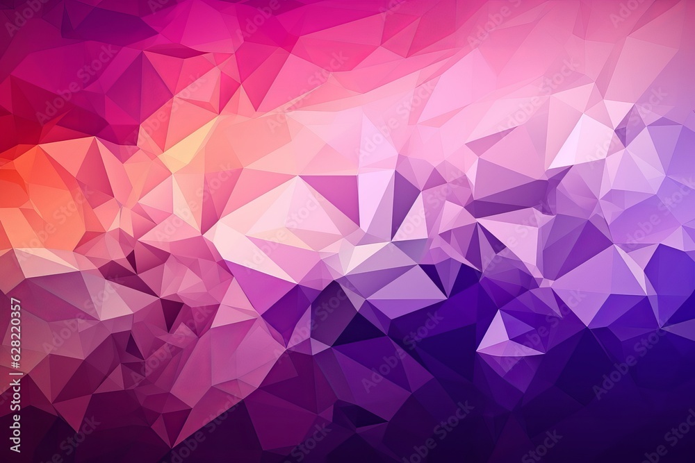 Illustration of a vibrant and geometric abstract background featuring a multitude of colorful triangles, created using generative AI Illustration of a vibrant and geometric abstract background featuring a multitude of colorful triangles, created using generative AI