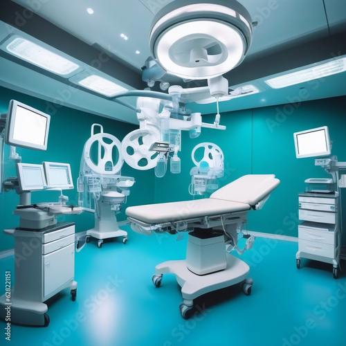 equipment and medical devices in modern operating room