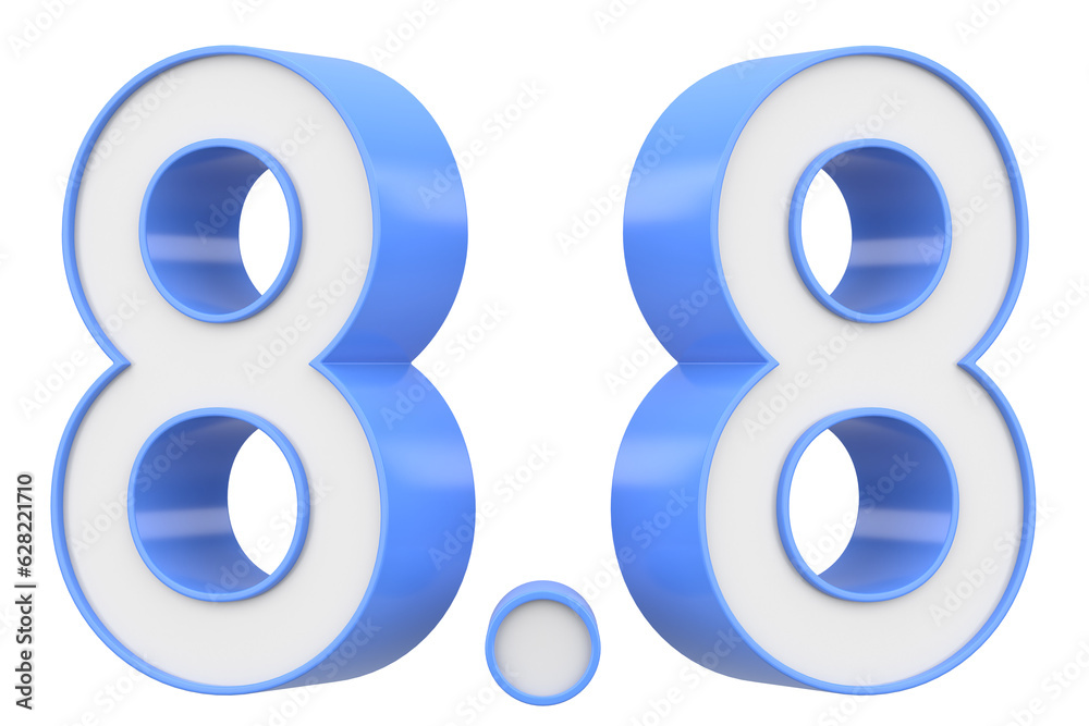 8.8 sale. August sale. 3D illustration. 8.8 sale. August sale. 3D illustration.