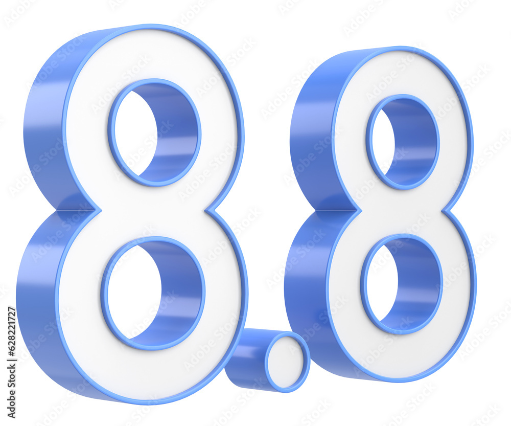 8.8 sale. August sale. 3D illustration. 8.8 sale. August sale. 3D illustration.