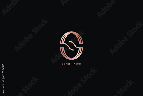 modern s line style letter fashion brand design modern style creative golden wordmark design typography illustration, minimalist s line logo vector photo