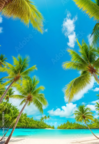 beach with palm trees