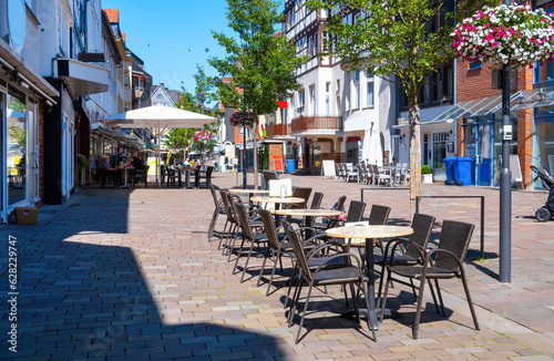 Fototapeta Naklejka Na Ścianę i Meble -  Shopping street in Frankenberg/Eder , Hesse, Germany