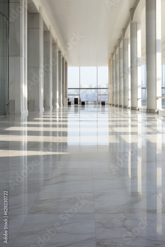 empty hall of modern building © kalafoto