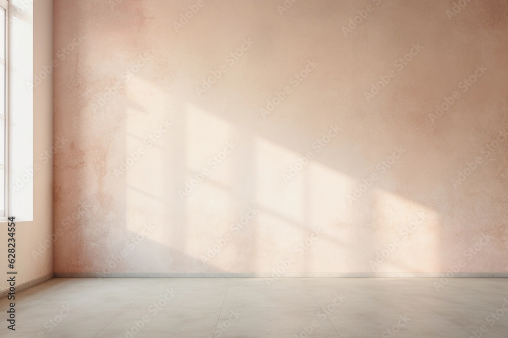 empty wall and wooden floor with glare from the window. Interior background for mockup or presentation empty wall and wooden floor with glare from the window. Interior background for mockup or presentation