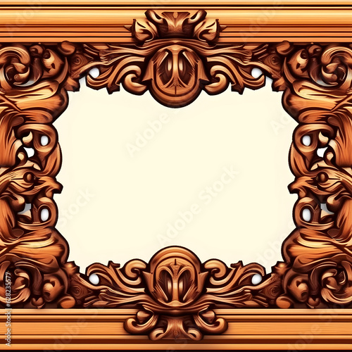 frame with ornament, generative ai