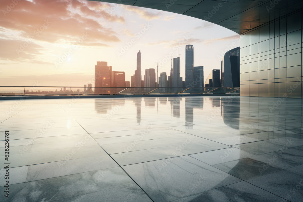modern building with empty space