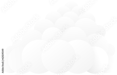 White fluffy cloud. Vector illustration.	