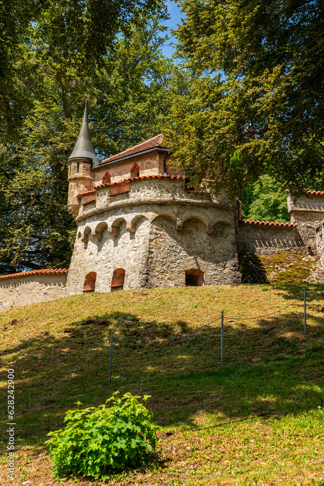 Panoramic view of Lichtenstein Castle in Germany. Panoramic view of Lichtenstein Castle in Germany.