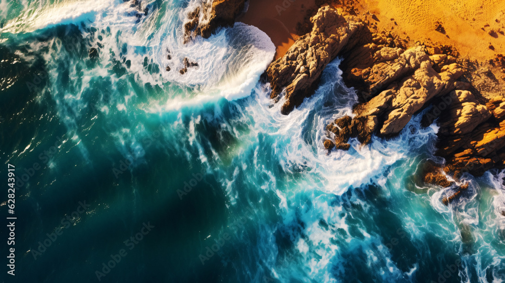 Obraz premium Vibrant Red Pin with a Blue Dot on a Street: Easily Discoverable Stock Image with Generative AI