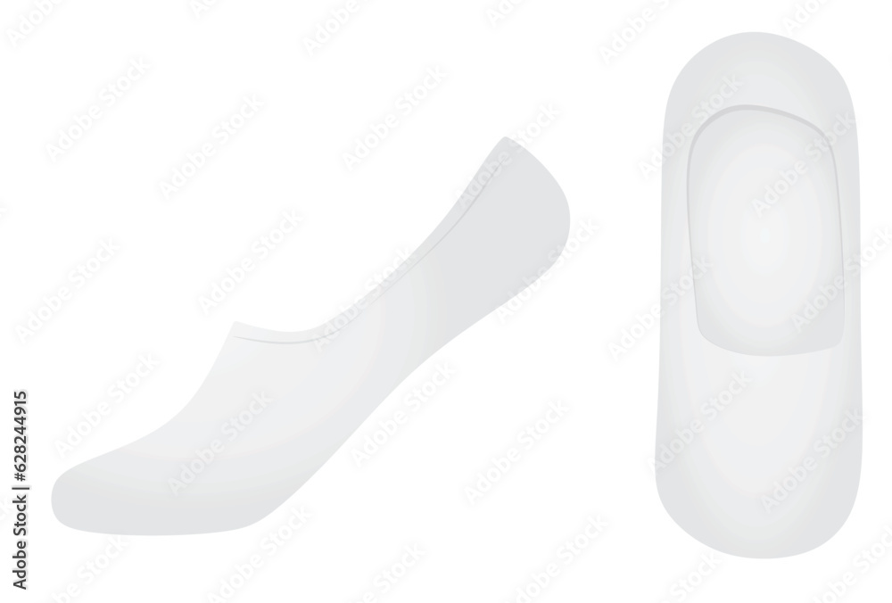 White short sock. vector illustration White short sock. vector illustration
