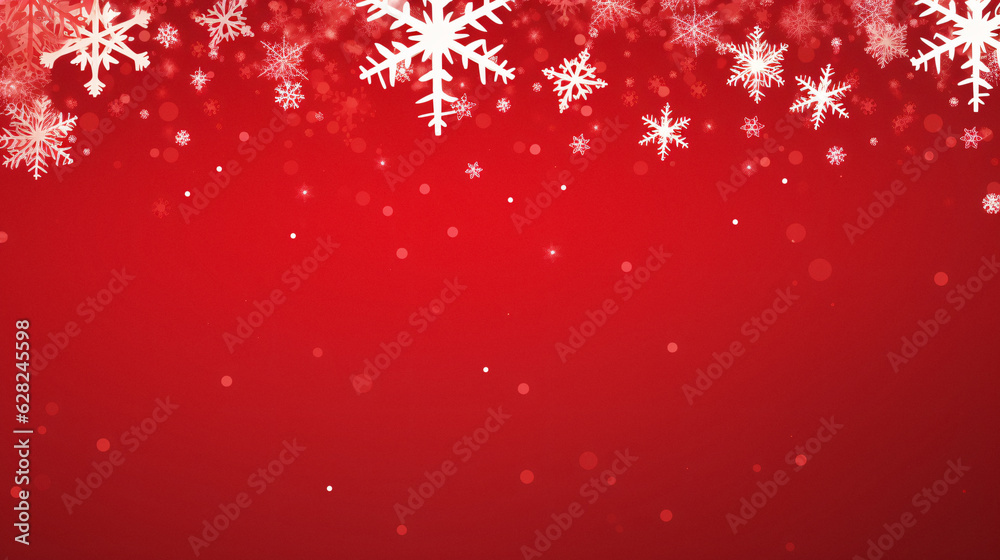 Vibrant Arafed Red Background with Snowflakes and Snowflakes, Generative AI Vibrant Arafed Red Background with Snowflakes and Snowflakes, Generative AI