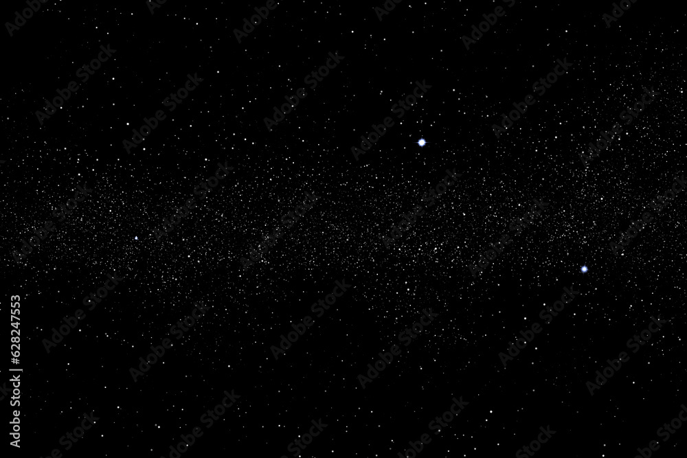 Field of stars in the space night. Surrounded by the empty dark center. Background  of  Universe, The sky is cloudless at Black backdrop. - obrazy, fototapety, plakaty 