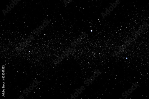 Field of stars in the space night. Surrounded by the empty dark center. Background of Universe, The sky is cloudless at Black backdrop.