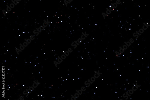 Fototapeta Naklejka Na Ścianę i Meble -  Field of stars in the space night. Surrounded by the empty dark center. Background  of  Universe, The sky is cloudless at Black backdrop.